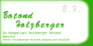 botond holzberger business card